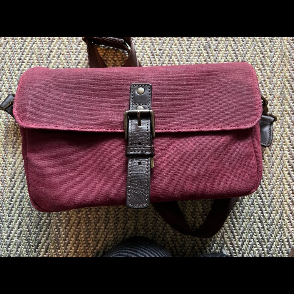 Merlot Waxed Canvas Camera Bag